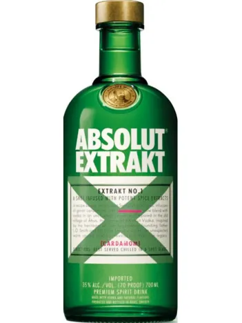 Vodka Aromatisée Absolut Extrakt cardamome verte 35°
